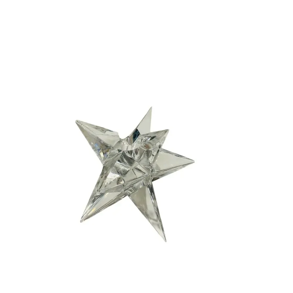 Celestial Glass Star Candle Holder Geometric Modern Decor‎